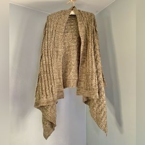 Link asymmetrical cardigan wrap - large, brown